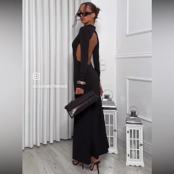 NWT ZARA VIRAL OPEN-BACK CREPE DRESS 
🚨FIRM PRICE NO DISCOUNT  ON THIS DRESS - Picture 3 of 16